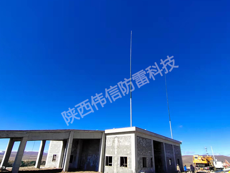 24米獨立雷達(dá)站玻璃鋼避雷針，抗干擾防側(cè)閃絕緣玻璃鋼避雷針產(chǎn)品展示二